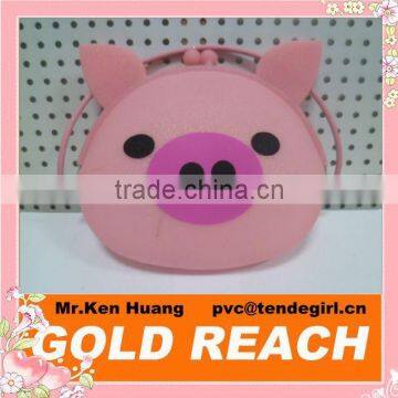 Silicone Products Drawstring Coin Bag Pig