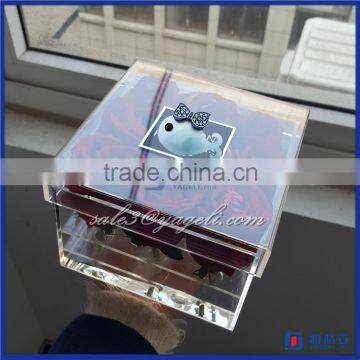 Elegant Design Clear acrylic flowers box flower box/packaging box for flowers