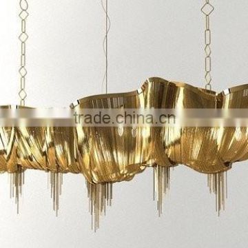 Hot Sale Modern Restaurant Decorative Suspension Big Chain Chandelier Light