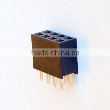 dual row straight 8pin female header connector 2.54mm