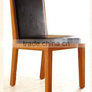 black PU leather dining chairs