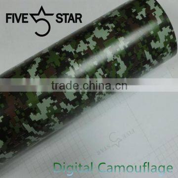 5 Star New Arrival PVC Type Car Wrapping 1.52*30m/roll Camouflage Vinyl