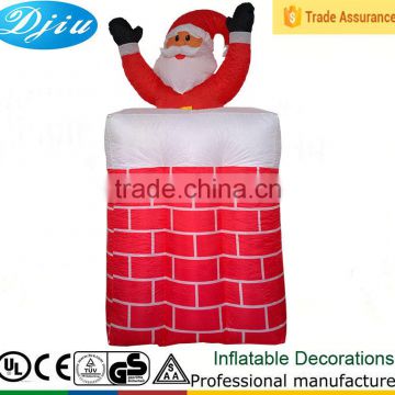 DJ-XT-35 movable santa claus inflatable in the chimney festival decoration lights