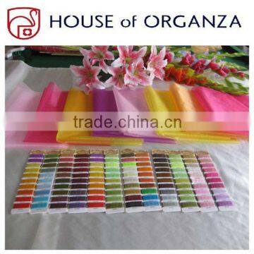 Colorful Organza Sheets for flower wrapping with hot cut edge