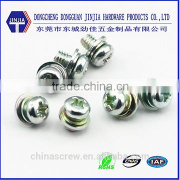 cross recess pan head square combination screw head