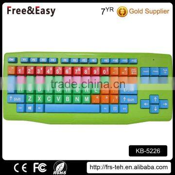 Waterproof Color With Large Keys Plug and Play Children Wired Keyboard photo-5