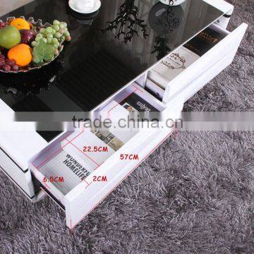 MDF Coffee Table White High Gloss Center Table Coffee Tables With Drawer Quality Choice photo-6