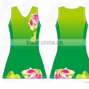 Hot sale top quality newest design sublimation ladies netball dress