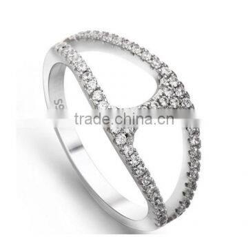 With Cubic Zirconia Style Eternity Ring Clear S925