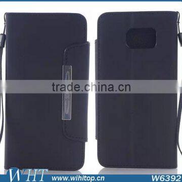 Scrub Hand Wallet Leather Case With Card Slot For Samsung Galaxy S6 photo-6