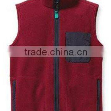 Chic design men's fleece vest 2014 red