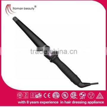 Conical ceramic hair curling tongs