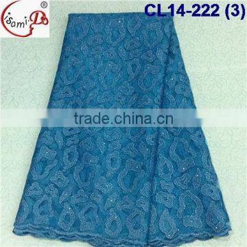 CL14-222 African Style French Lace Fabric Market in China, Multi-color Net Tulle Lace Fabric photo-4