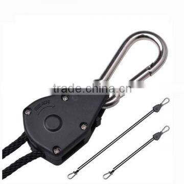 Hydroponic Grow Light Reflector Hanger Heavy Duty Rope Ratchet Lashing Belt