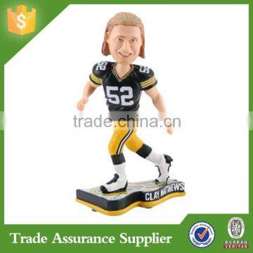 Home Decoration Characters Theme Bobble Head Resin Soccer Figure