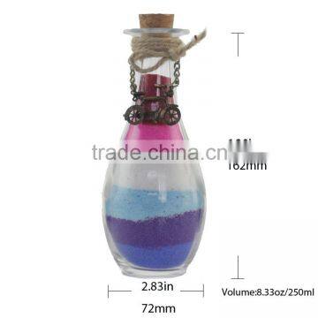 diy round glass bottle souvenir, wholesale antique bottles for wedding souvenirs certerpieces