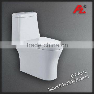 Sanitary Ware Ceramic Bathroom Double-hole Excess Eddy One piece Toilet