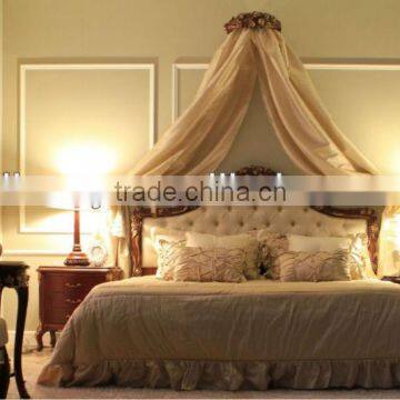 French style wooden double bed (1406)