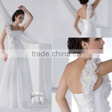 Best chiffon flower style wedding dress