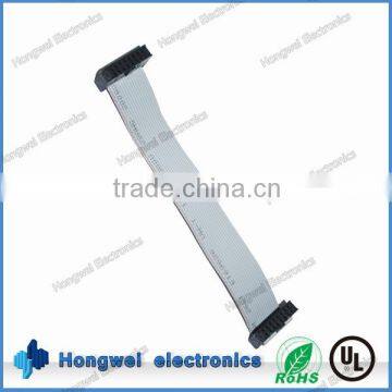2*8pin 2.54mm IDC Female Connector With UL2651 28AWG 1.27mm Pitch 16P Flat Ribbon Cable Assembly