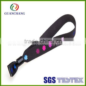 China Wholesale Custom New Premium Cotton Fabric Woven Novelty Festival Fitness Elastic Printing Wristband for Event or Party photo-4