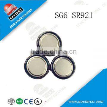 1.5V silver oxide battery for watch SG6