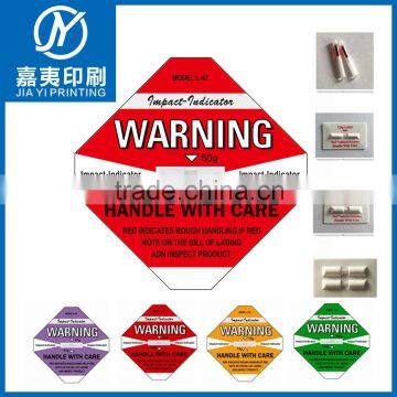 2015 Shockwatch Label Impact Indicator Shipping Label Monitoring Shock Label