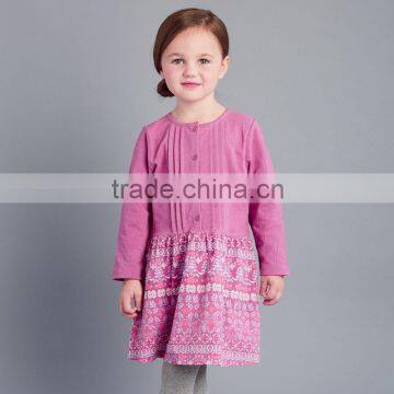 DK0088 dave bella 2015 autumn fashion printed princess kids dress girls clothes girls dress fairy dress