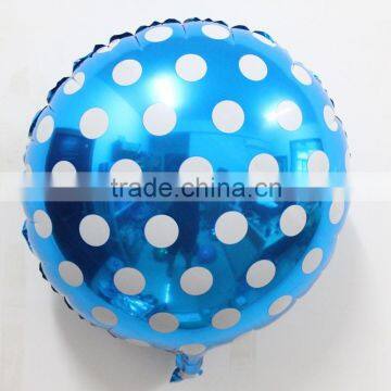 18inch bule Wave point ballons Helium Inflatable Foil Balloons Polka Dot Pearl Balloon Birthday Wedding Festival Classic Toys