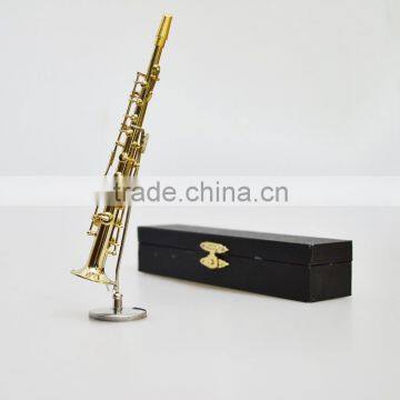 Goldplated Soprano Saxophone Mini Musical Instruments