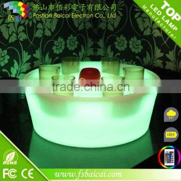 LED illuminated ice bucket coolers remote control RGB color changing large capacity plastic bar led ice bucket