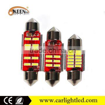 Circuit board led car roof light festoon 3014 10smd canbus led bulb light for auto 24 volt