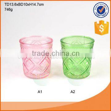 Garden colored glass flowerpot glass pot glass vase