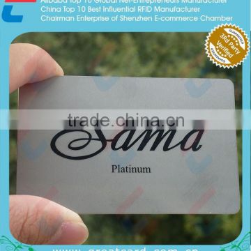 Silver Plated Stainless Steel QR Code Platinum Member Card