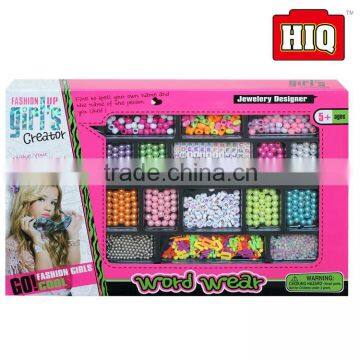 Fashion beauty plastic perler bead jewelry girl dress up games 2016