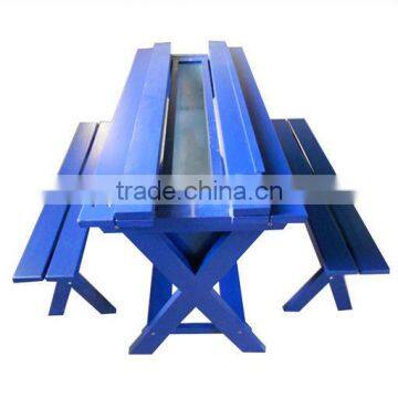 Foldable wooden beer table set , cooler inside