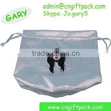 Round Satin Bag Hair Extension Packaging Satin Hair Packaging Bags