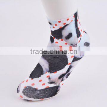 The giant panda design lady's sublimation ankle socks