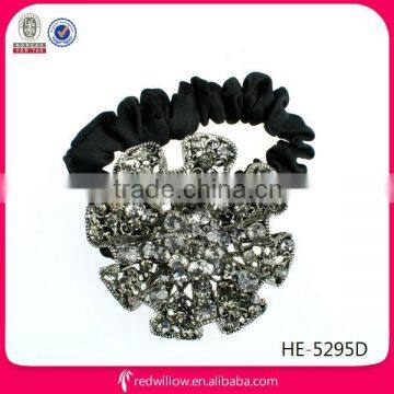 Fancy elegant rhinestone hair ponytail holder for women