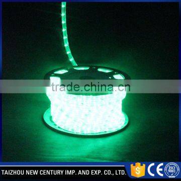 round 2 wire green color outdoor decorative led rope light