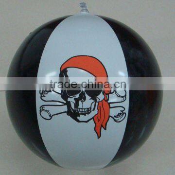 skull printing giant inflatable beach ball