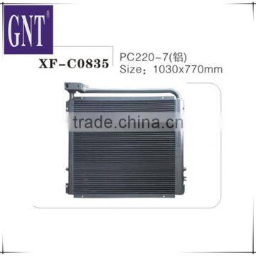 aluminum excavator PC220-7 Hydraulic oil cooler