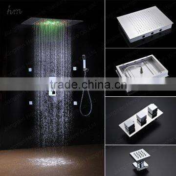 European Shower Jet System 360*500mm Wall Panel Embeded Ceiling Rainfall Shower Head Set With Body Jet photo-6