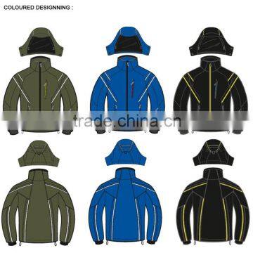 2016 New Design Colour Contrast Mens Padded Ski Jacket photo-4