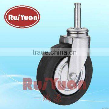 European type rubber grip ring stem swivel caster wheel