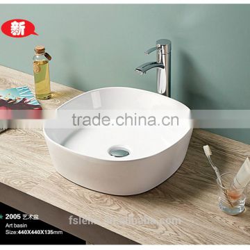 Foshan Latest newest Italy style super slim thin edge art ceramic basin lavatory bowl sink bathroom vanity counter topwash basin