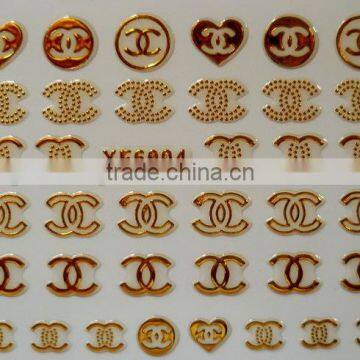 20 Designs Golden Nail Art Water Decal Sticker Transfer Stickers (XF6001-6020)HN1807 photo-5