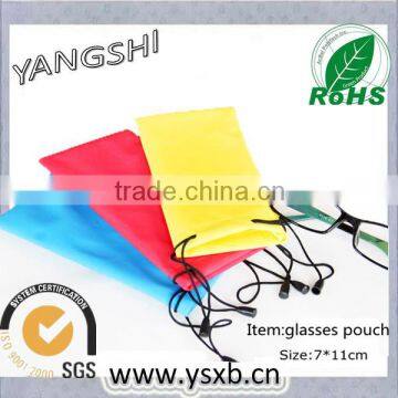 microfiber draqstring glasses carrying pouch for sunglasses eyeglasses reading glasses with custom printed logo