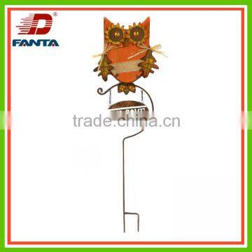 Hot selling Fall metal owl stake for garden decoration