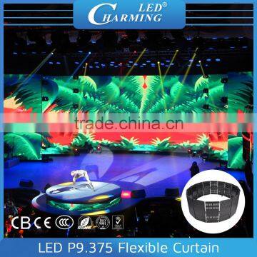 Indoor Full Color Flexible LED Mesh Curtain Glass Window LED Display